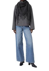 Шарф comma MIT FRANSEN, Schiefergrau/Mottled Light Grey