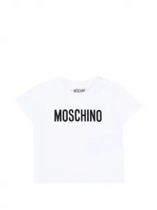 Футболка с короткими рукавами Moschino Kids, белый
