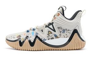 Ling Blade 1st Generation Mid-Top Баскетбольные кроссовки мужские белый черный синий XTEP, Tea White/Coal Black/Carolina Blue