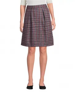 Женская юбка-шорты в клетку выше колена Lands' End, серый