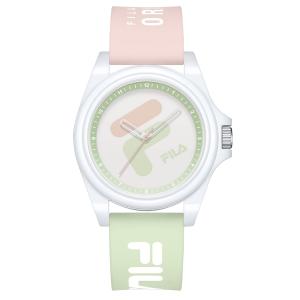 FILA Часы Dreamy Castle Collection Monet Green Wrist Watch Quartz Movement Silicone Strap Beige Watch Dial Unisex, [Encounter Green]6568-001F