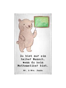Mr. & Mrs. Panda Полотенце для гостевого туалета, в форме сердца, посвященного математике, с надписью, выполненной белым цветом