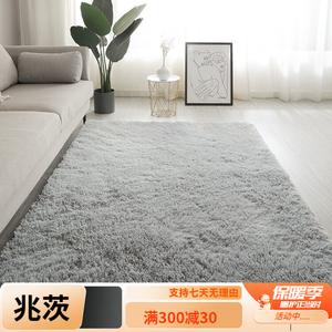 Y U-LIVE Ковер 100х160 см для спальни/гостиной, зимний, уютный, в скандинавском стиле, длинноворсовый, сплошной цвет серебристо-серый