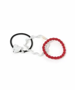 Резинки для волос в форме сердца (набор из 3 штук) Niko And ..., цвет Gray(15)