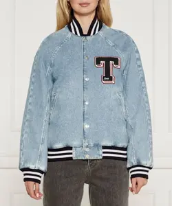 Джинсовая куртка-бомбер Letterman Oversize fit Tommy Jeans, синий