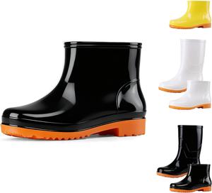 Generic Женские резиновые сапоги водонепроницаемые с широкой голенью, легкие, противоскользящие, для сада, ухода за газоном, желтые резиновые сапоги для охоты, садоводства и сельского хозяйства