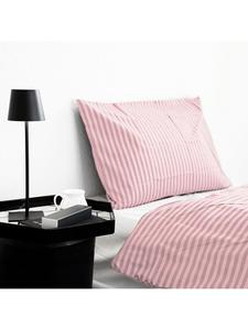 Постельное белье в полоску 135х200 см, наволочка 80х80 см розового цвета. COFI 1453, 135 x 200 см
