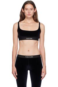 Бюстгальтер с жаккардовым логотипом Tom Ford, синий