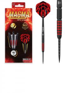 BULLS Набор профессиональных дротиков Steeldarts Magma из 90% вольфрама, красно-черного цвета