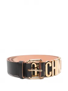 Кожаный ремень Moschino, черный