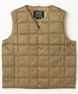 Детский базовый жилет с V-образным вырезом и пуговицами / TAION-K001 25AW