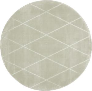 Ковер SAFAVIEH, 201 x 201 см, Revive Collection, круглый, Sage, геометрический рисунок, идеален для помещений с высокой проходимостью: гостиная, спальня, столовая (REV104W)