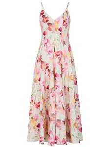 Платье миди Micah Nicholas, нейтральный