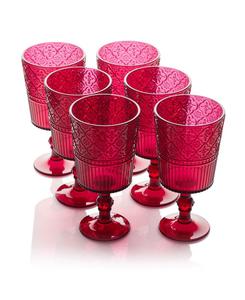 Набор из 6 акриловых универсальных бокалов Victoria Certified International, цвет ruby