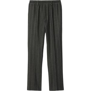 Приталенные брюки в тонкую полоску Burberry, темно-серый