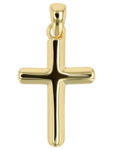 Adeliás Женский кулон - крестик из серебра 925 пробы в золотом исполнении