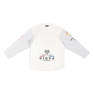 Футболка Balenciaga Upside Down Long Sleeve T-Shirt 'White' 698155TMVC99000, белый