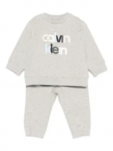 Спортивный костюм с принтом-логотипом Calvin Klein Kids, серый
