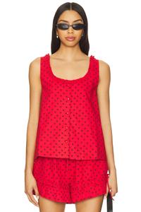 Топ Mafalda с рюшами Damson Madder, red cherry