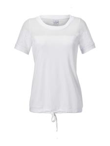 MADELEINE Легкая белая футболка с прозрачными деталями