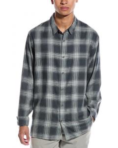 Рубашка в клетку Vince Sequoia, серый