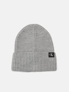 Шляпа Calvin Klein MONOGRAM BEANIE RIB, серый