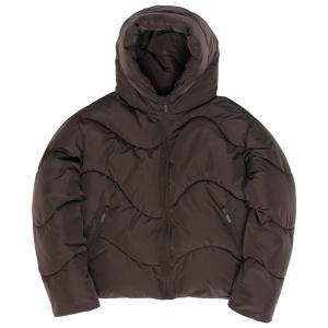 Женская стеганая короткая куртка с волнистым узором - зимняя куртка Mazine, Eggplant