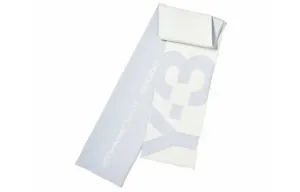 Y-3 Вязаный шарф унисекс светло-голубой, Light Blue