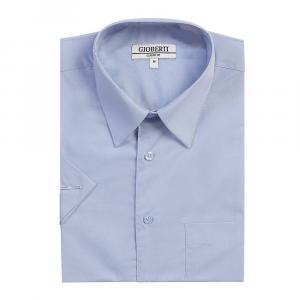 Gioberti Мужская однотонная классическая рубашка с коротким рукавом, цвет Light Blue