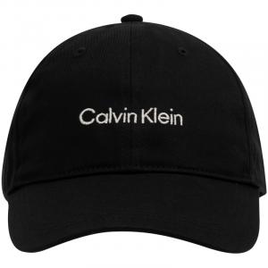 Calvin Klein Хлопковая бейсболка унисекс космический черный, BAE-Space Black