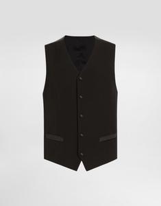 Жилет из шерсти и шелка Dolce & Gabbana, черный