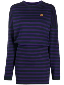 Трикотажное платье мини в полоску KENZO, фиолетовый