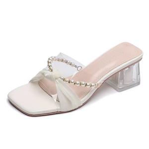 WUJI Скользостойкие антибактериальные износостойкие шлепанцы-слипоны женские бежевые, цвет Beige