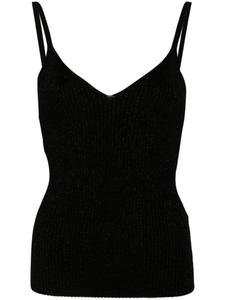 P.A.R.O.S.H. топ из ребристого трикотажа, черный