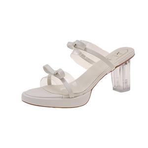 WUJI Серебряные противоскользящие тапочки-шлепанцы для женщин с устойчивостью к истиранию, 9 см, цвет Silver 9 Cm