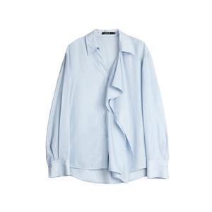 Рубашка женская с лацканами тонкая ELLE, синий
