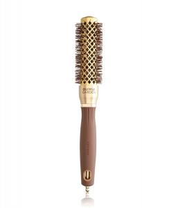 Круглая кисть Olivia Garden Expert Blowout Shine 25/40 wavy bristles, gold/brown, 1 шт.