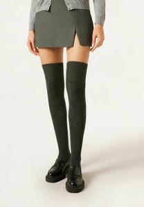 Носки Calzedonia Over-the-knee socks, Grey/Beige