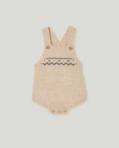 Распашонка трикотажная с лямками и узором для малыша Coconut El Corte Inglés, коричневый