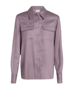 Рубашка с карманом из тенселя Calvin Klein, фиолетовый