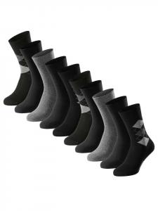 Schiesser Носки, упаковка из 10 штук, черно-ромбовидные