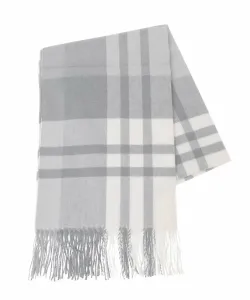 Клетчатая накидка с маслом ши Avv, цвет Light Gray