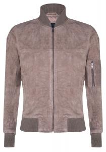 Замшевая рубашка-дальнобойщик джинсовая кожаная куртка Infinity Leather, бежевый