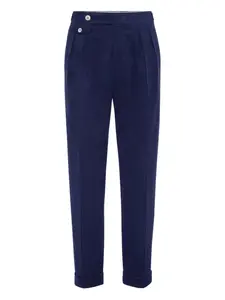 Плиссированные брюки строгого покроя Brunello Cucinelli, синий