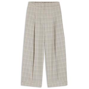 Клетчатые брюки свободного кроя из эластичной шерсти BOSS, узорчатый