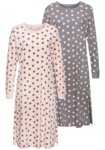 Ночная рубашка VIVANCE, серо-коричневый/розовый