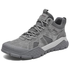 Низкие походные кроссовки мужские серые Jeep