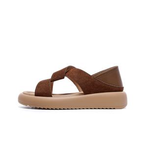 EBLAN Женские сандалии с одной застежкой коричневые, цвет Brown