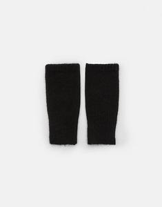 Перчатки без пальцев Pull&Bear Knit черного цвета