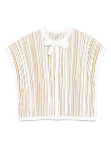 Футболка Giambattista Valli полосатый топ с люрексом, белый